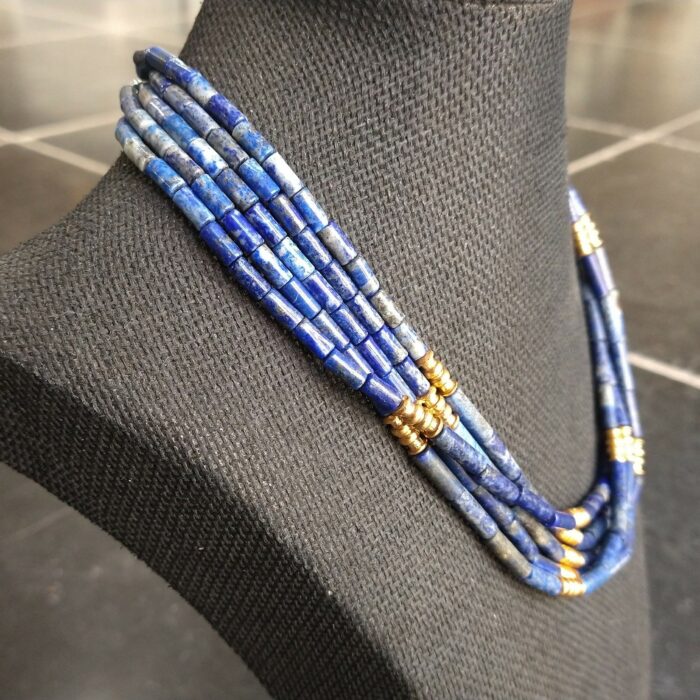 Collier 5 rangs lapis-lazuli – Image 4